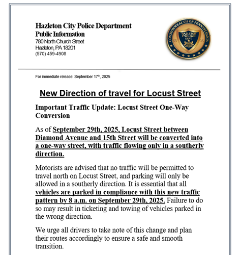 New Direction of Travel for Locust Street